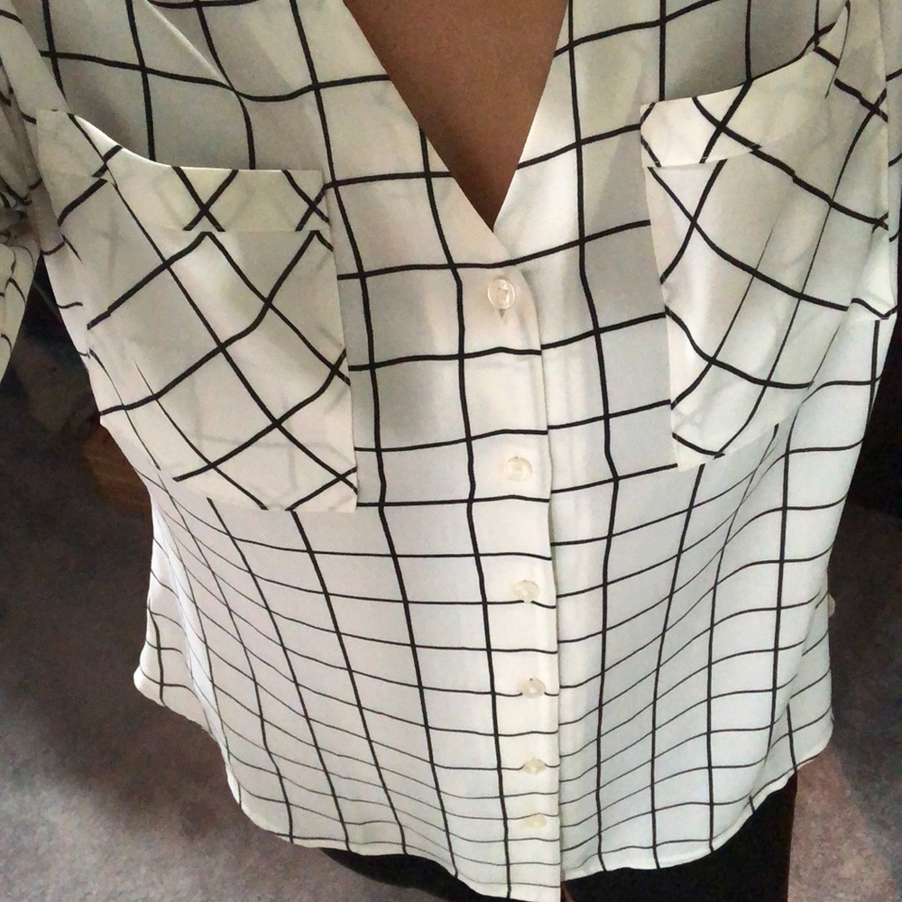 NWT Express button down checkered shirt